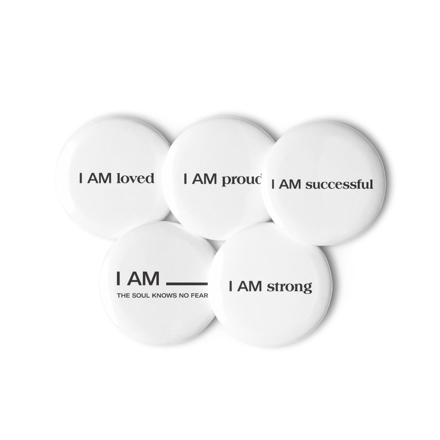 Set of pin buttons