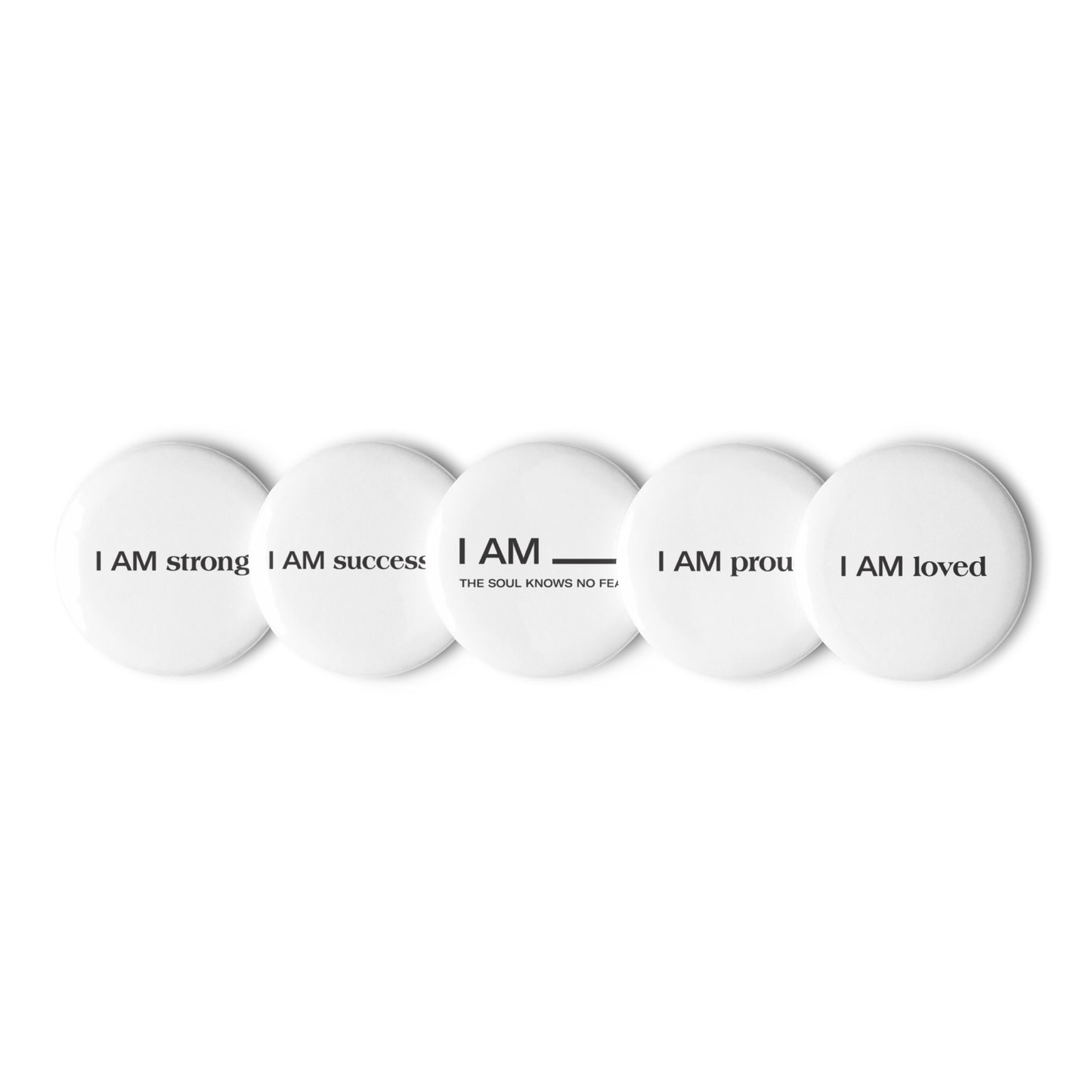 Set of pin buttons