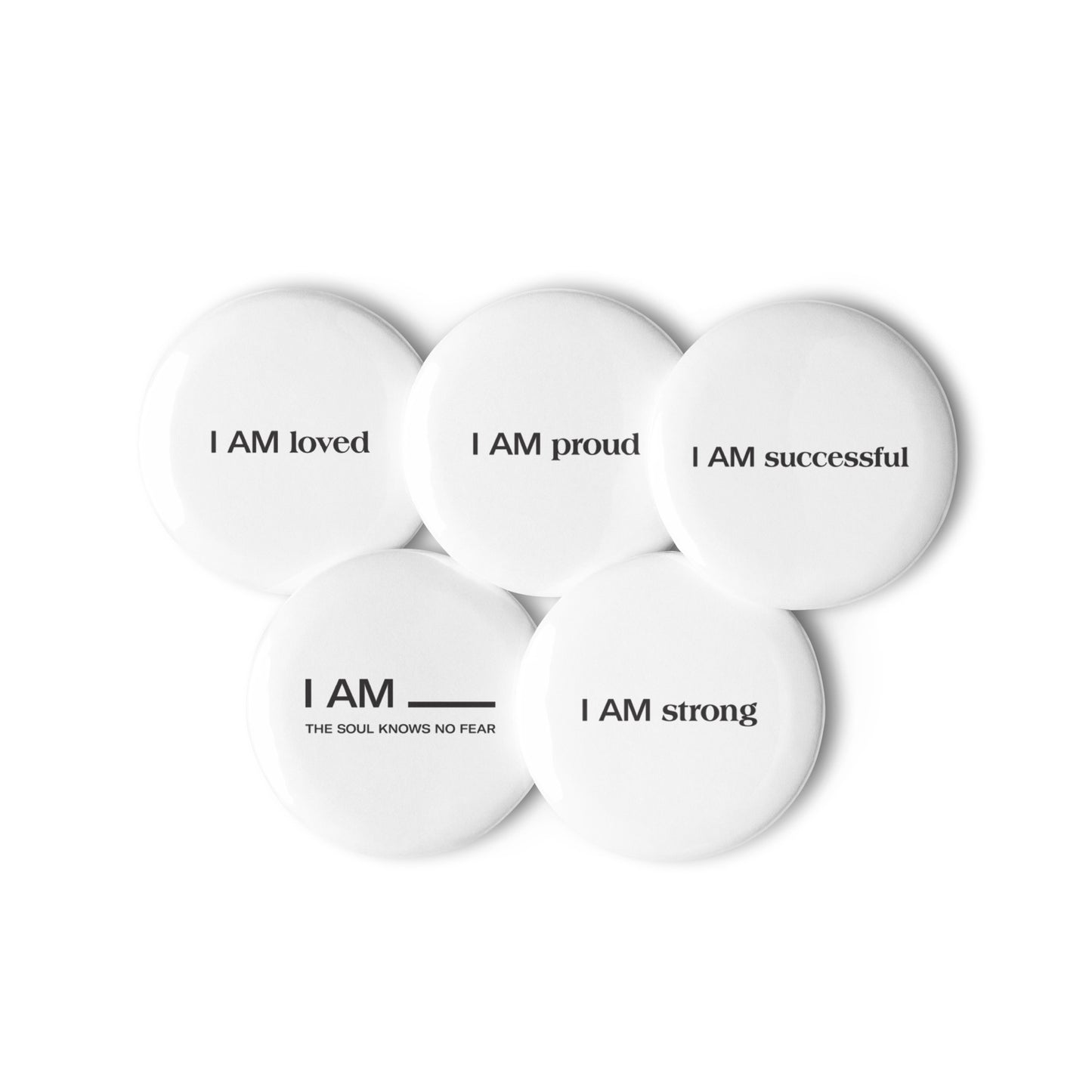 Set of pin buttons
