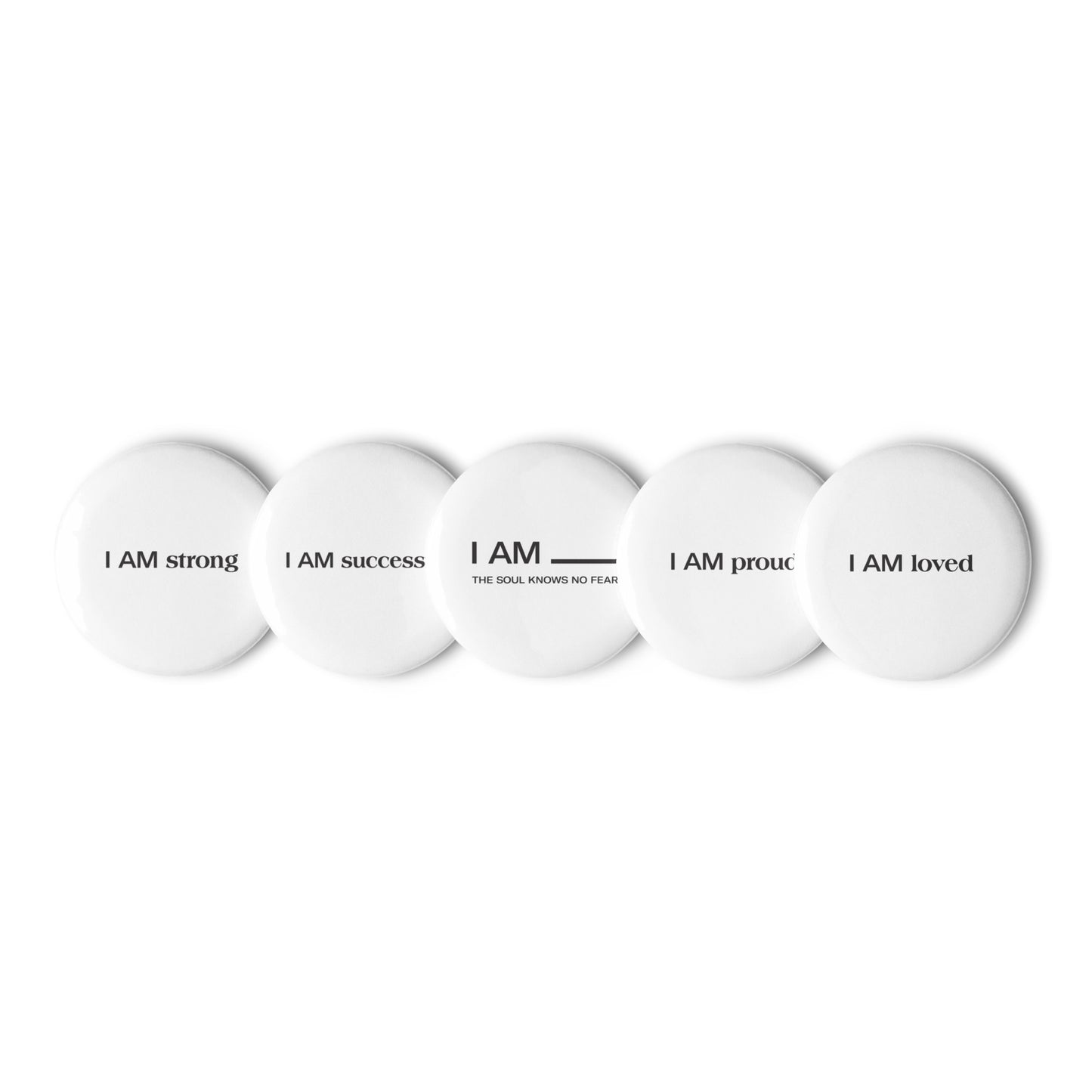 Set of pin buttons